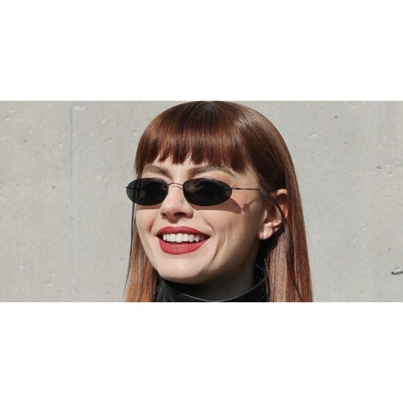 New GIORGIO ARMANI Black Rimless Round AR1508M 3001/87 Sunglasses Women - Picture 6 of 7